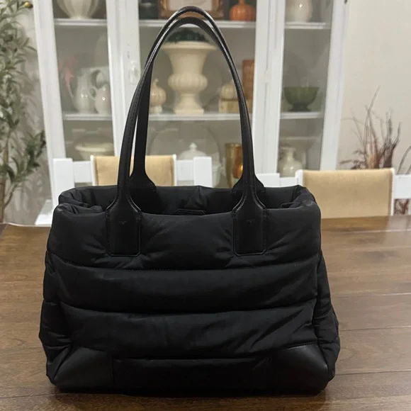 Tory Burch Black Quilted Tote - Picture 2 of 9